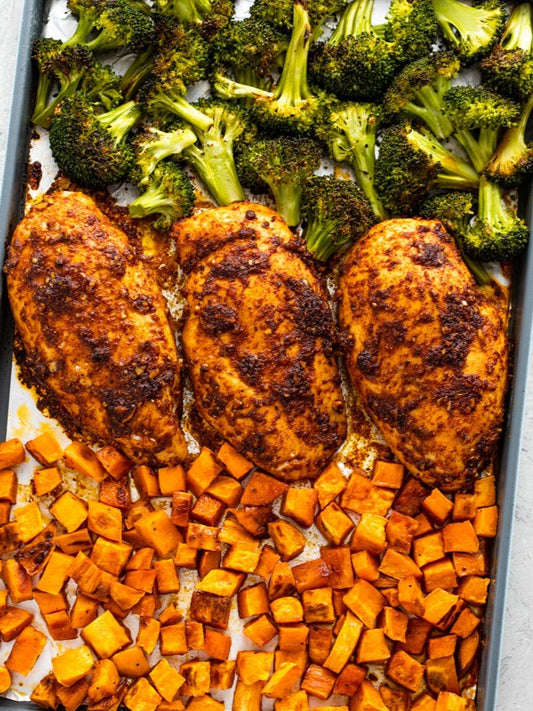 Receita: Frango ao Limão com Batata-Doce e Brócolos ao Vapor