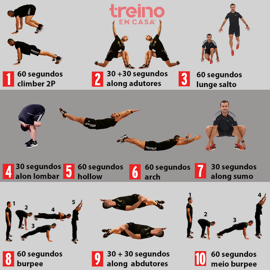 Treino do dia F25069 Funcional 10 exercícios