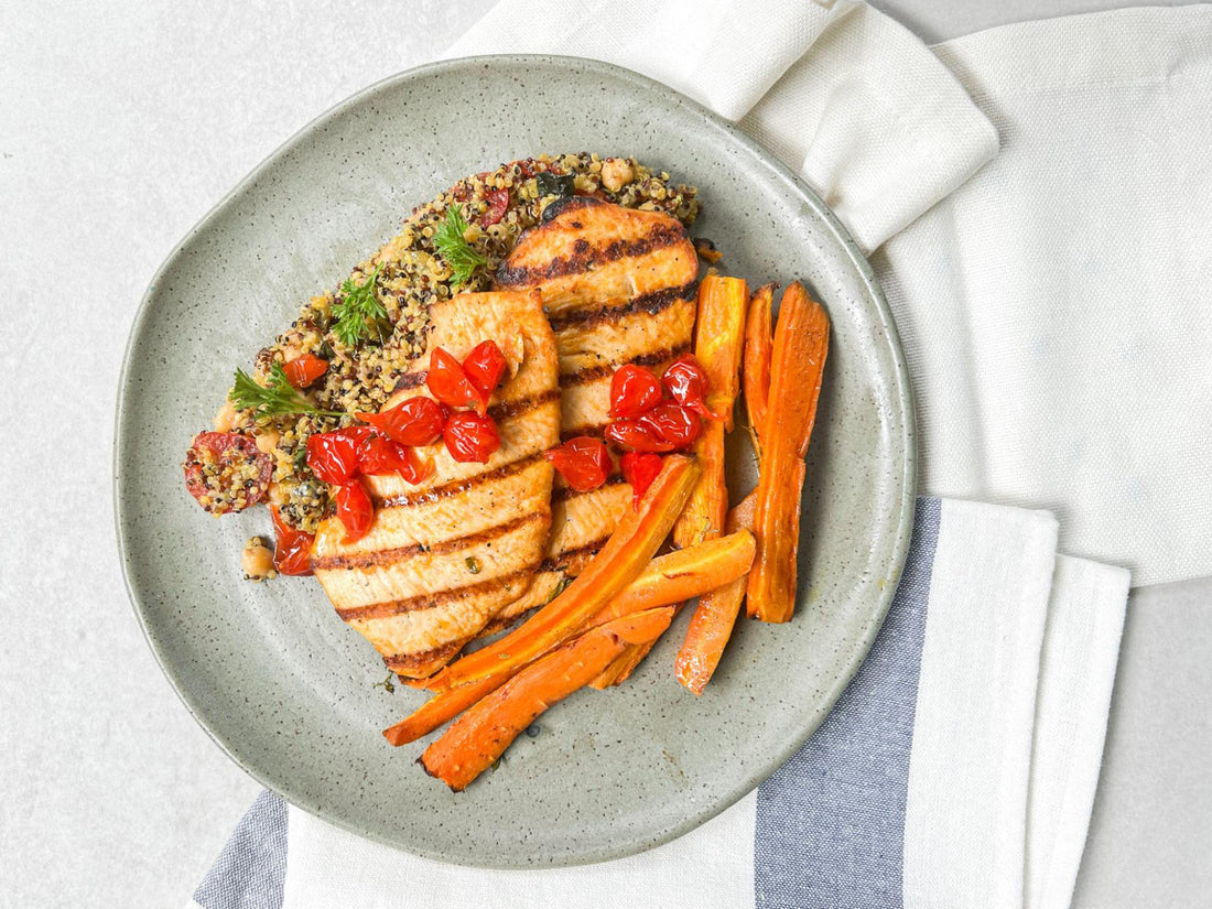Peito frango e quinoa