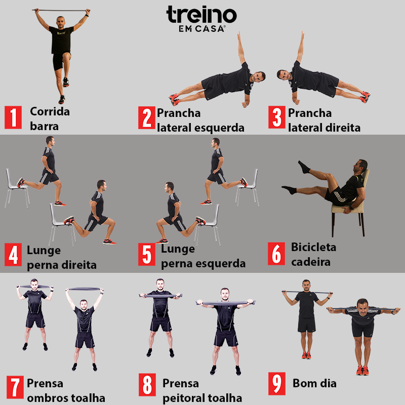 Treino do dia F25021 Funcional 3 circuitos de 3 exercícios cada