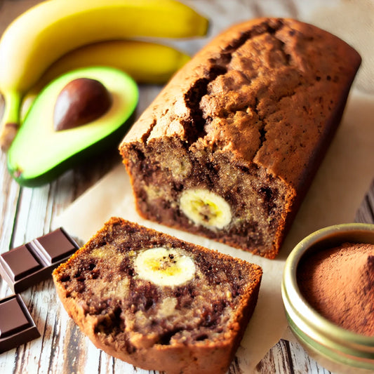 Receita de Pão de Chocolate, Abacate e Banana sem Glúten