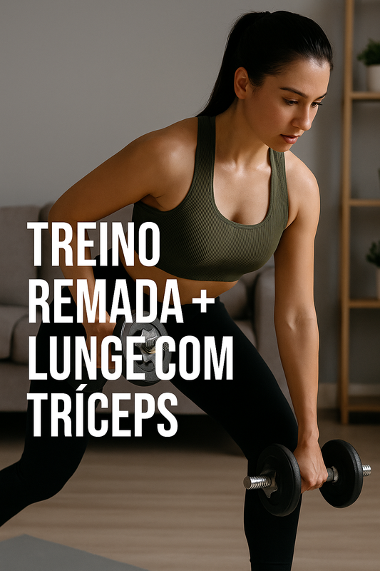 Treino em Casa: Remada + Lunge com Trícep